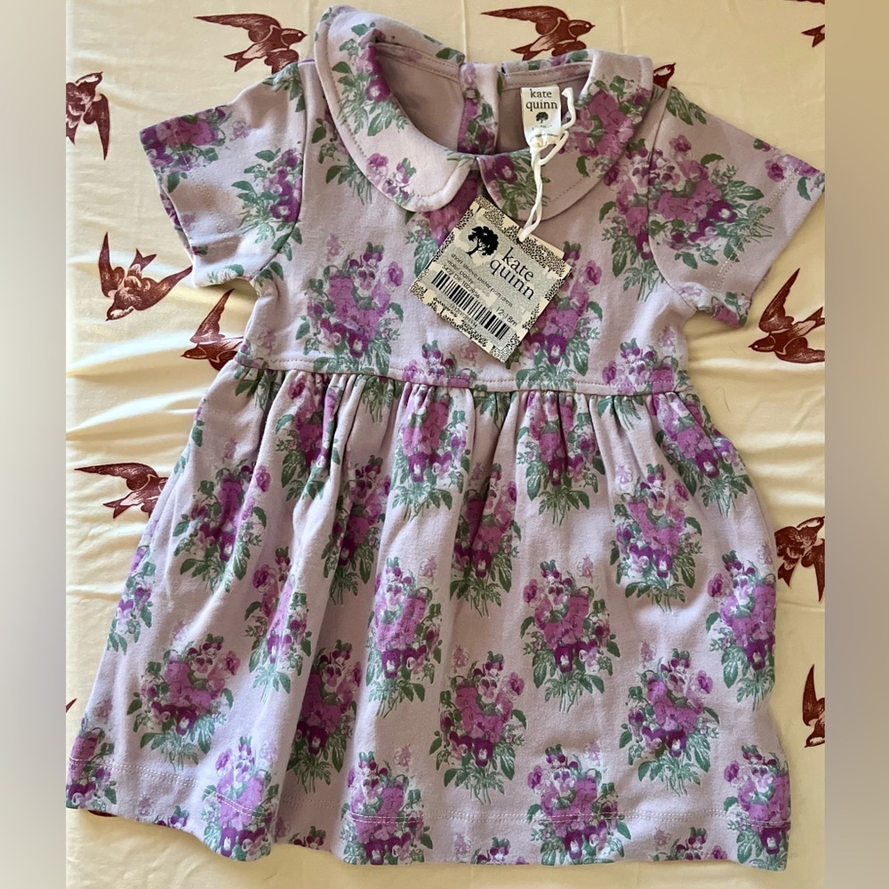 kate quinn Peter Pan Collar Dress - Violet Pansy